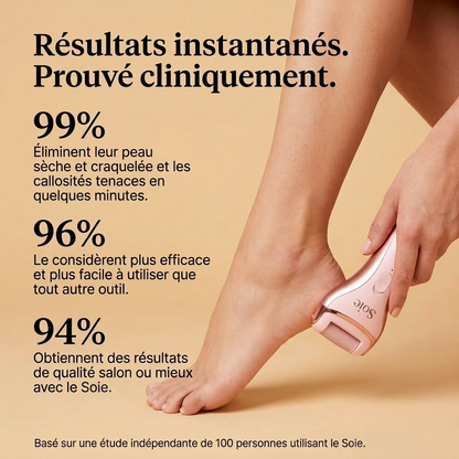 Soie -Pieds doux. Cinq minutes. Zéro effort