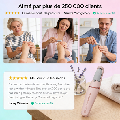 Soie -Pieds doux. Cinq minutes. Zéro effort